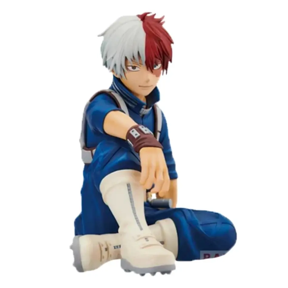 Anime Figures: Izuku Midoriya, Shoto Todoroki, and Katsuki Bakugo (11 cm) — Perfect for anime character collections or as birthday gifts.