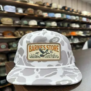 Barnes Woven Patch Rope Hat - Blizzard Duck Camo