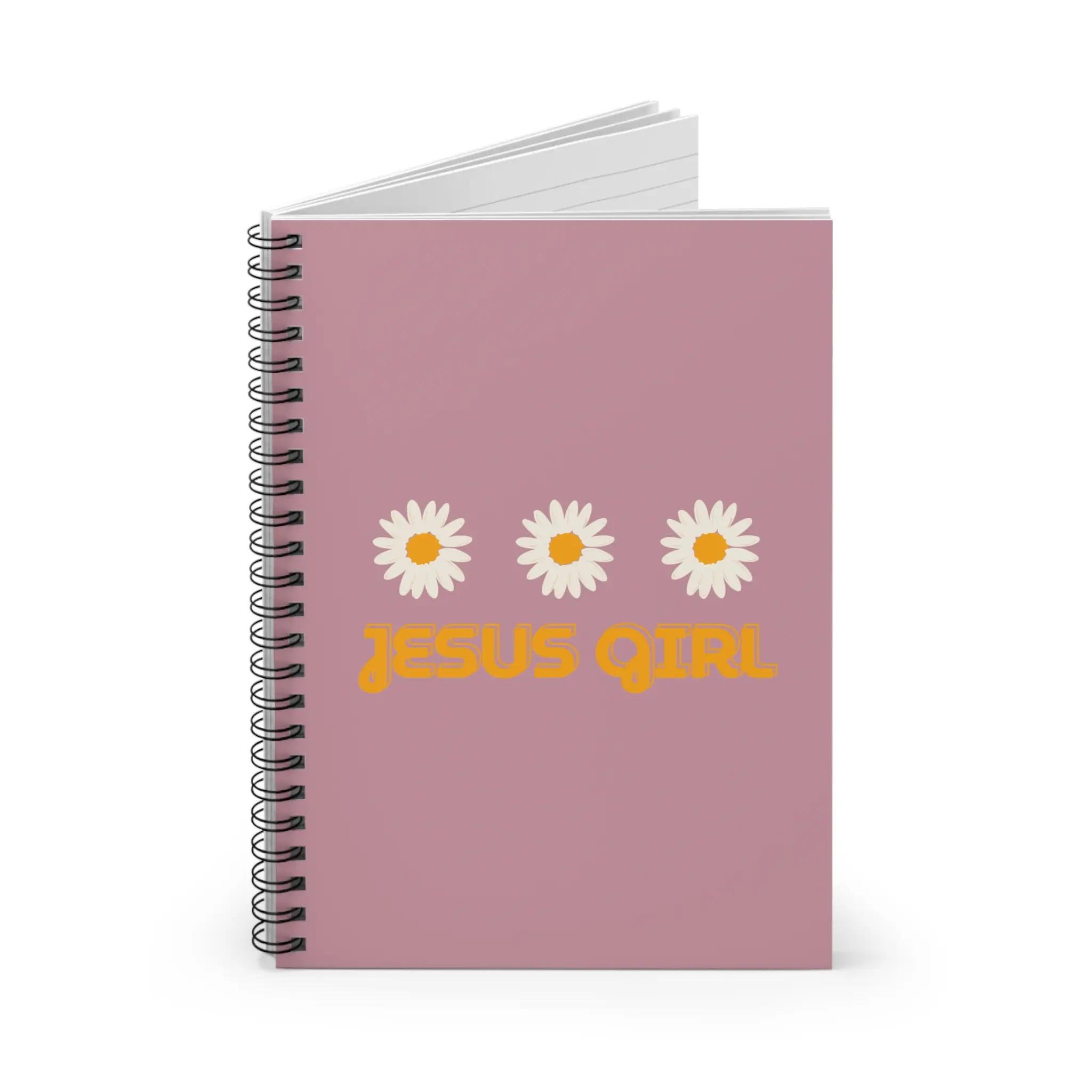Jesus Girl Spiral Notebook (Dusty Rose) - Ruled Line, Christian Journal, Gift for Her, School Supplies, Writing, Light Purple Notebook
