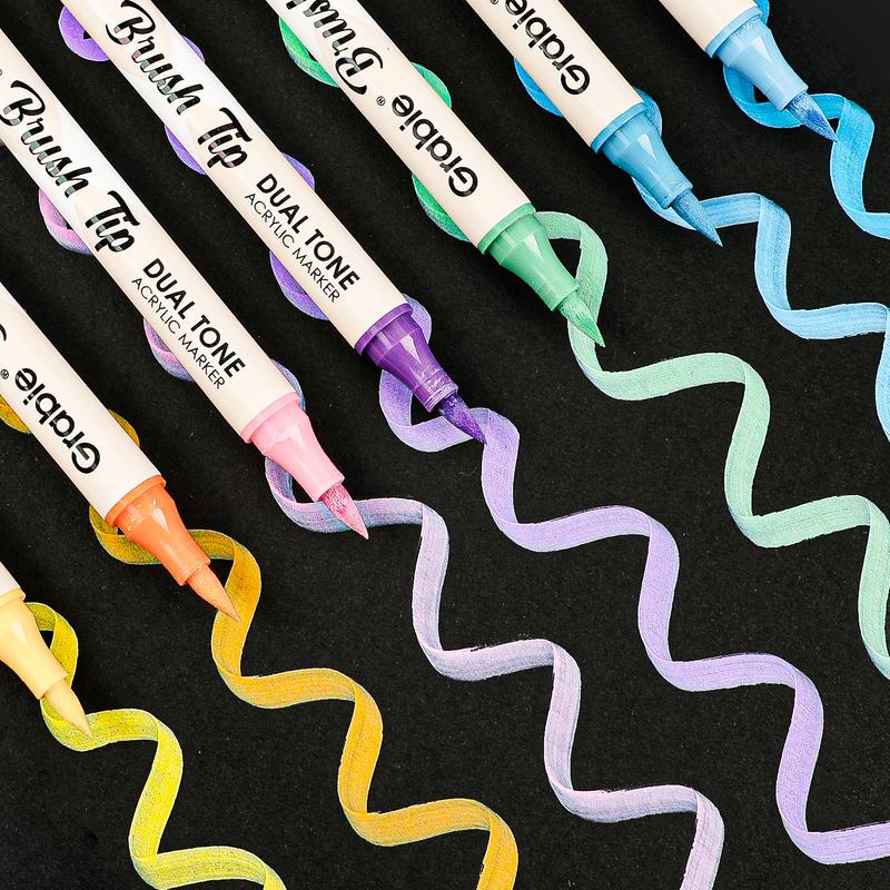 [Flash Sale] Grabie Dual Tip Acrylic Marker Set Of 36, Paint Pens markers artmarkers acrylic paintmarkers brushpen acrylic pens brushmarkers coloring book, artist supplies, artist tools, waterproof ink, creative tools, gift for valentines's day