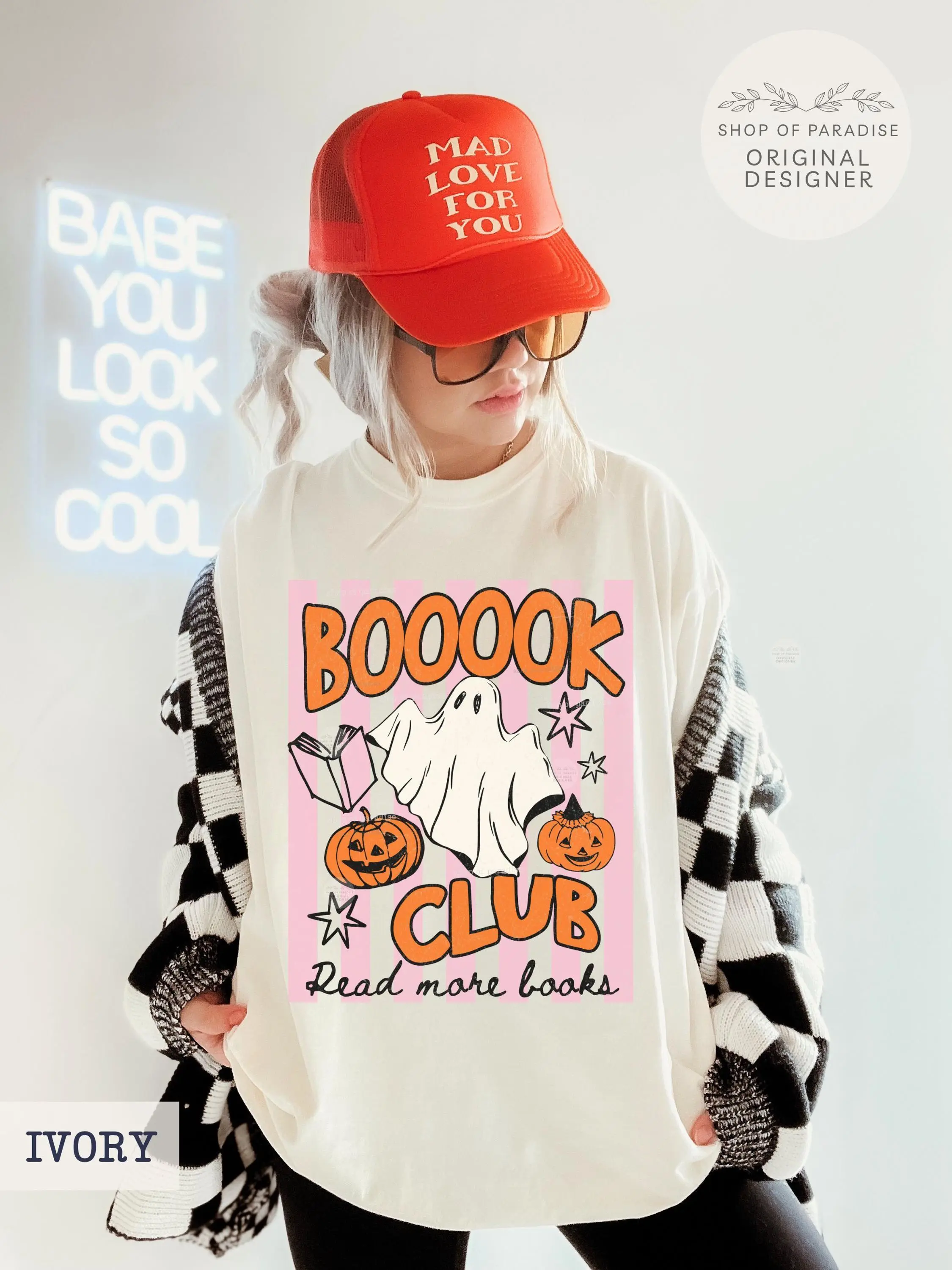 Halloween Book Shirt Ghost Reading Tshirt Comfort Colors Book Lover Shirt Librarian Gift Halloween Teacher Shirt