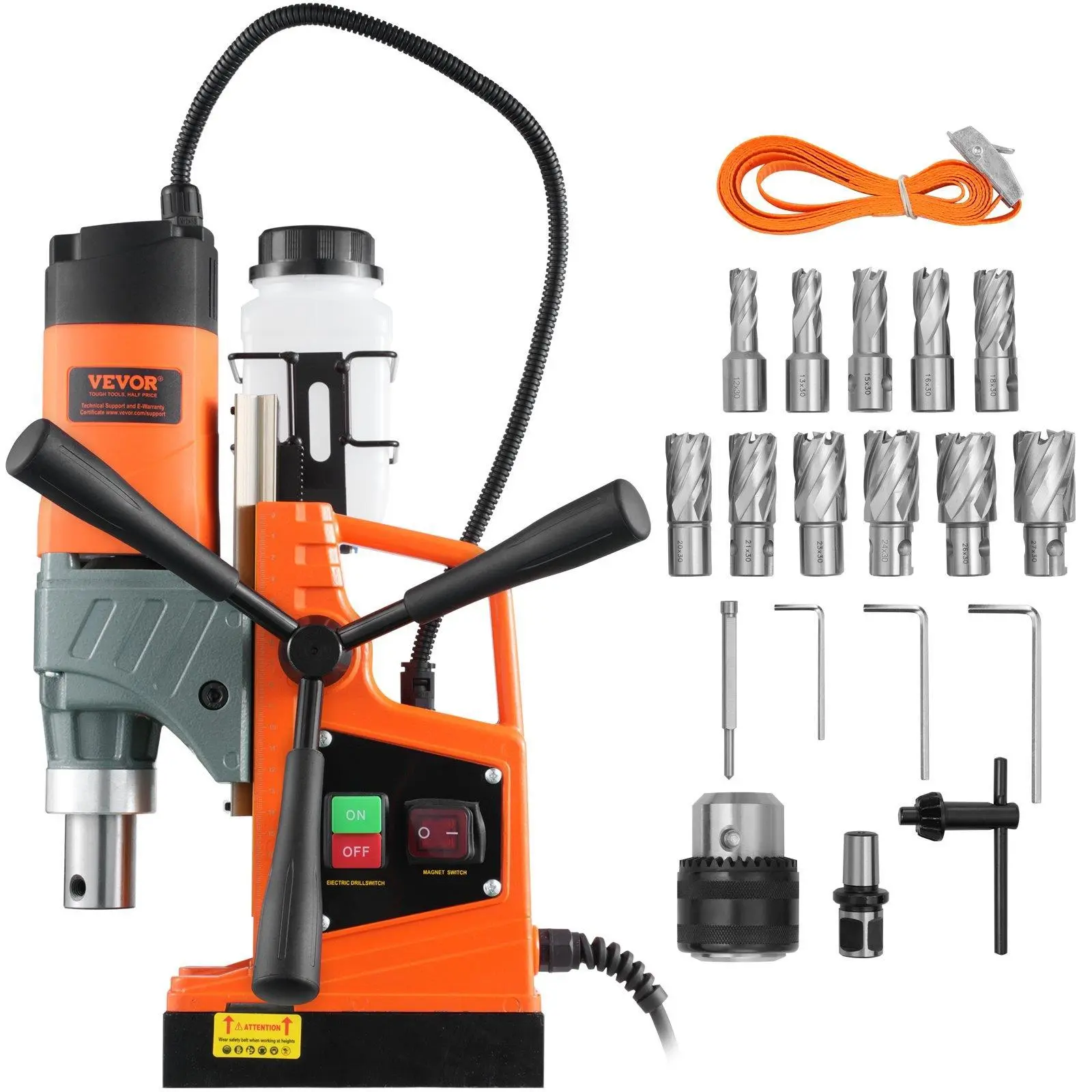 【Summerfinds】VEVOR Magnetic Drill，Portable Electric Magnetic Drill 1450W 1.57" Boring Diameter 12500N 850 RPM for Home Improvement and Industrial Use VEVOR Super Brand Day