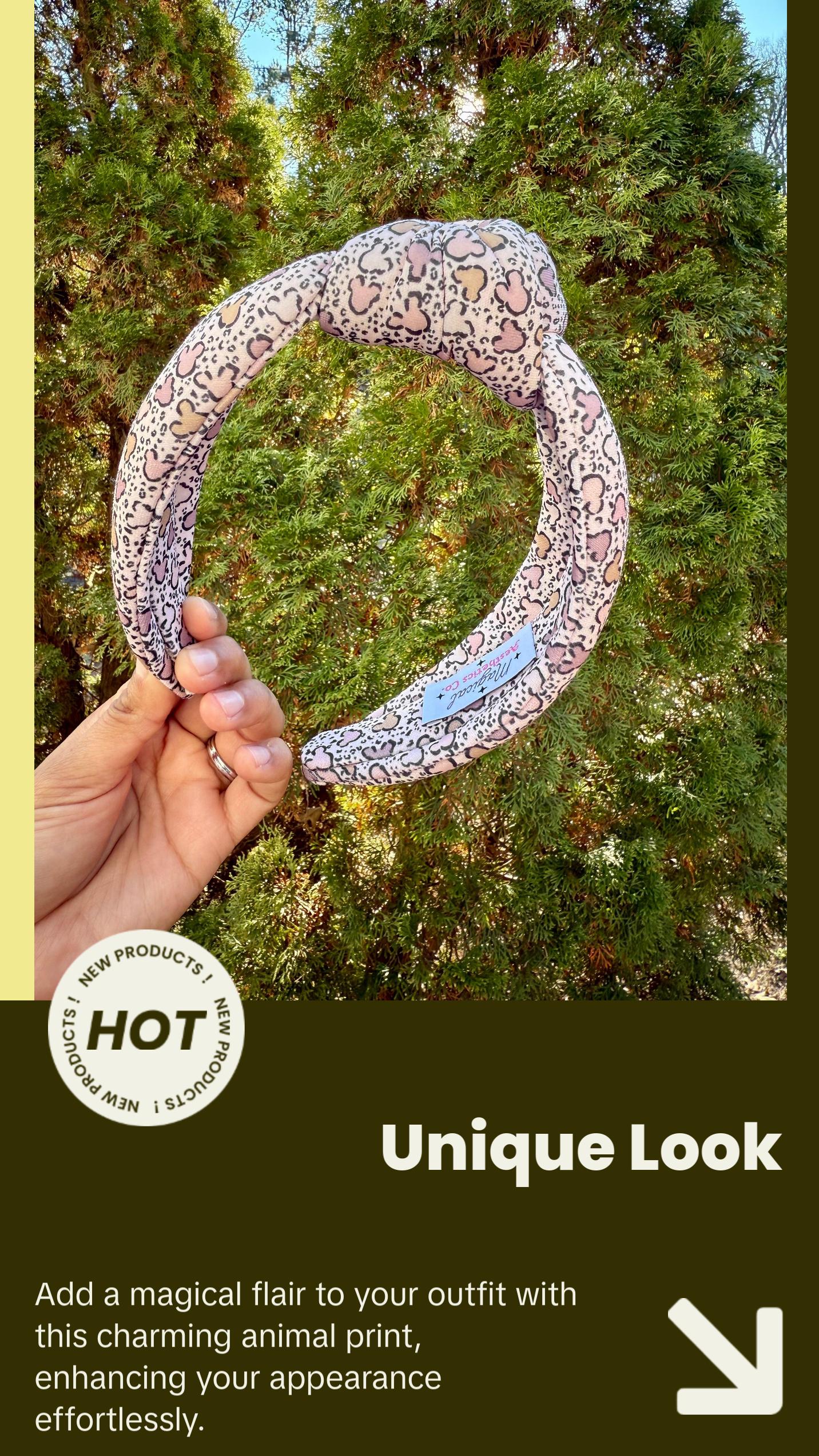 Wild Mouse Headband - Animal Print Design, Soft and Comfortable Fit, Ideal for Everyday Wear