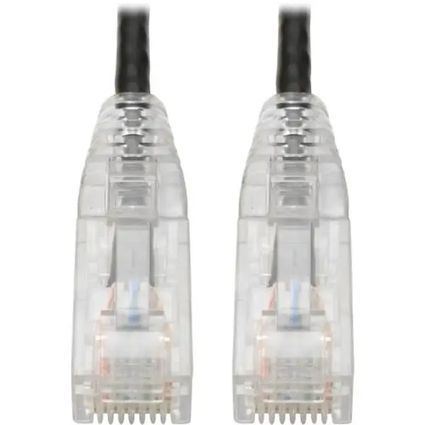 Tripp Lite N201-S01-BK Molded Slim Gigabit Cat6 UTP Patch Cable - Black