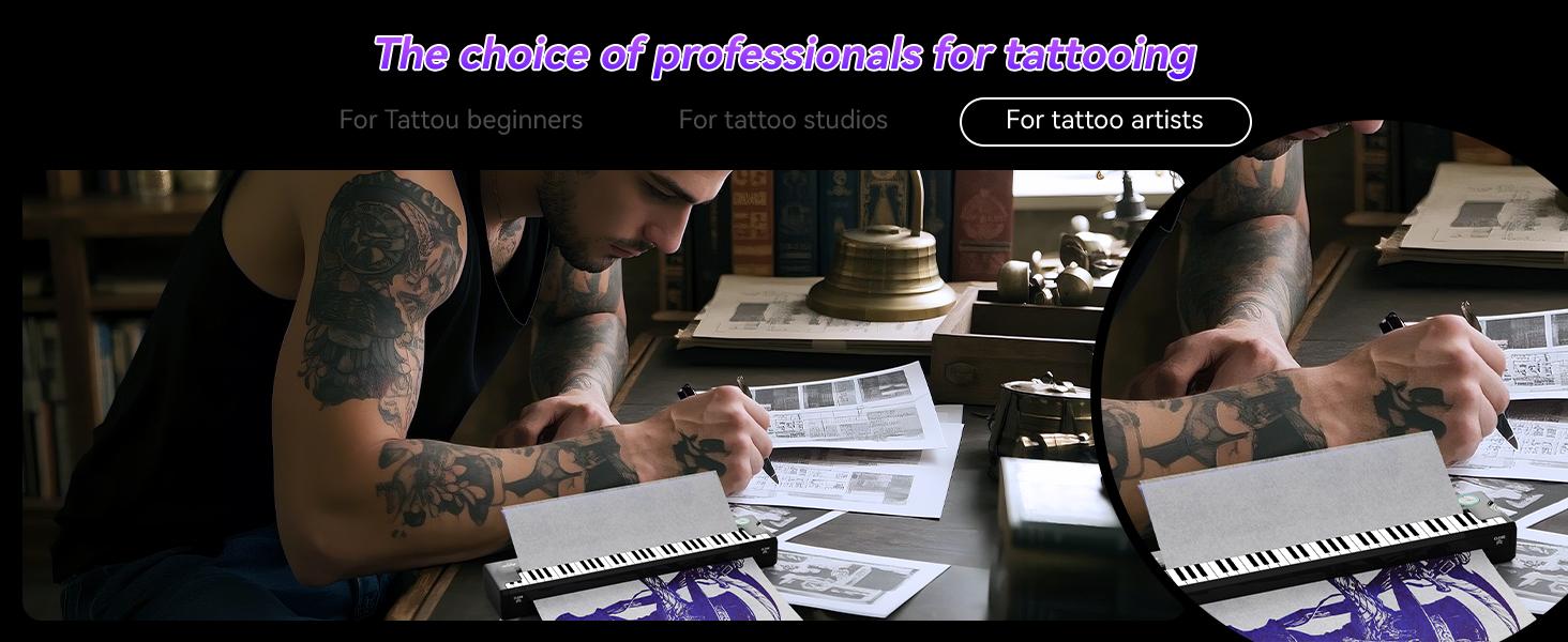 Tattoo Stencil Printer – Pino Wireless Compact Thermal Tattoo Machine with Inkless Technology, 10pcs Transfer Paper, Compatible with Phone, Tablet & PC,Tattoo Supplies for Tattoo Artists & Beginners Tattoo Stencil Printer – Pino Wireless Compact Thermal Tattoo Machine with Inkless Technology, 10pcs Transfer Paper, Compatible with Phone, Tablet & PC,Tattoo Supplies for Tattoo Artists & Beginners