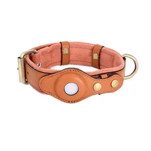 Premium Leather Airtag Collar + Anti-Lost Luxury Quality