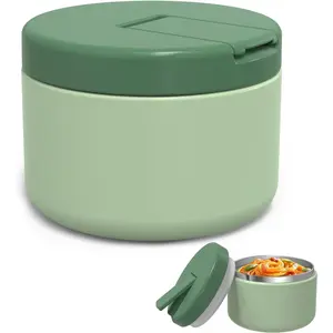 12oz  Soup Thermo for Hot  Insulated Vacuum  Jar with Buckle Lid, Stainless Steel Wide Mouth Leak Proof Lunch Container for School Travel 1 Pack