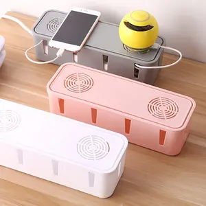 1pc Cable Management Box,Convenient Desk Cable Organizer Desktop Plug-in Storage Box for Cords and Cables - Keep Your Workspace Organized and Clutter-Free