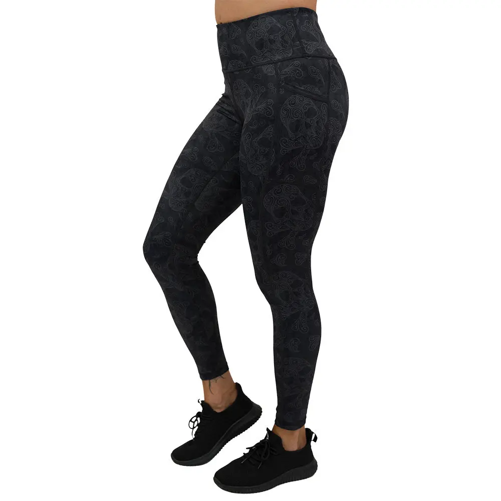 CVG Mutiny Sporty Style Women's Sports Leggings - Easy Stretch, Extra Control, Warp Knit Flexible Fabric Active Bottoms, Easy Stretch Women's Sports Leggings