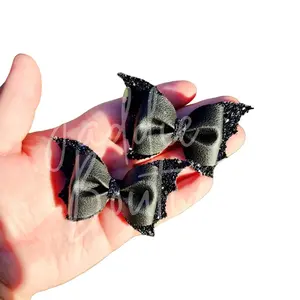 Glitter Bat Hair Bows - Perfect Hair Accessory for Parties and Special Occasions