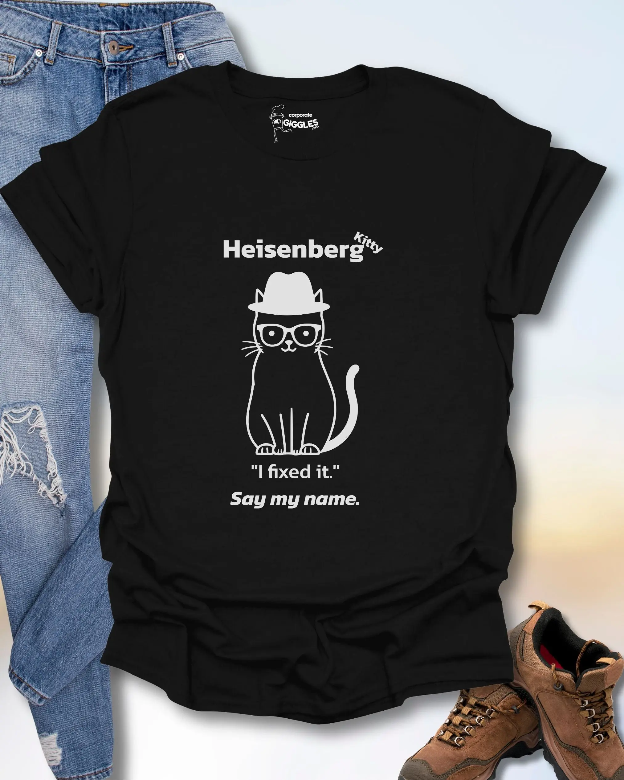 Heisenberg Kitty "I Fixed It" Retro T-Shirt