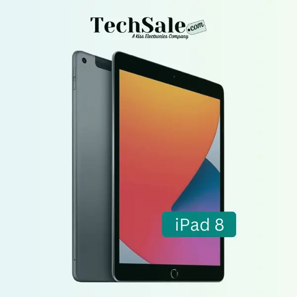Apple iPad 8 10.2-inch Tablet Refurbished - Grade A, Wifi, A12 Fusion 2.5GHz, 32GB or 128GB Flash, Unlocked, Charging Cable Included, 1-Year Warranty, Fully Tested, Eco-Friendly