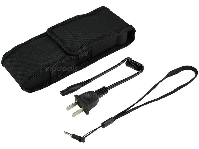 VIPERTEK VTS-979 - BLACK Heavy Duty Rechargeable LED Flashlight - Compact & Portable (Black)