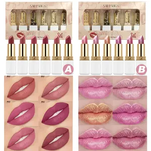 6-pack Lip Gloss Set Lipstick Cosmetic Waterproof, Easy to Color, Non Sticky, Long lasting Gloss Lip Gloss Set
