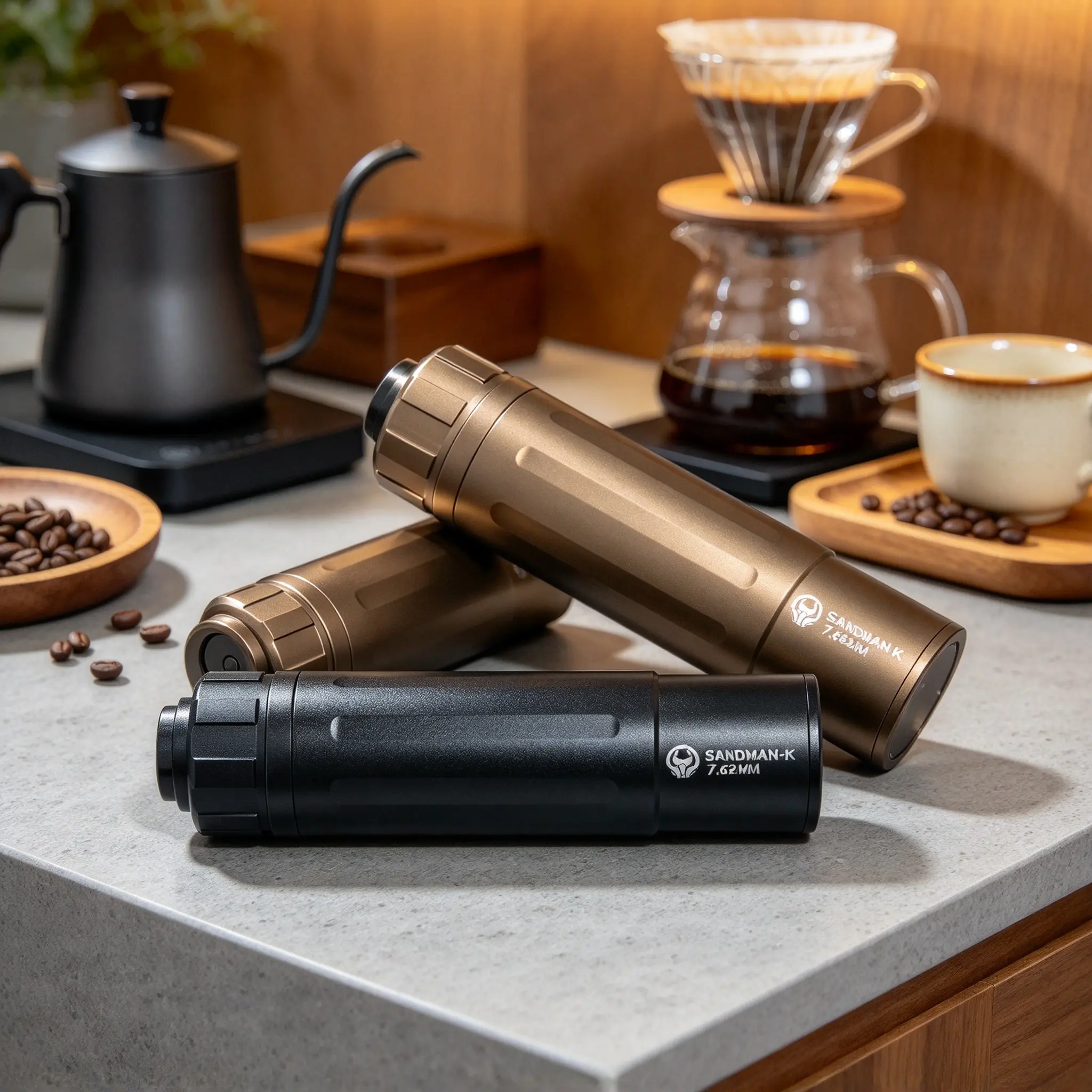 Sandman Portable Black Metal Cylinder Kitchen Hand Tool, Multi Purpose Cooking Accessory for Home Kitchen
