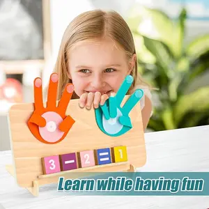 Montessori Math Toys for Toddlers 2-5, Wooden Educational Counting Blocks and Number Learning Set, Preschool Homeschool Supplies for Boys and Girls, Early Learning Manipulatives, Ideal Birthday Gift for Kids