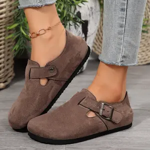 Women's Comfortable Clogs Soft Mules Adjustable Buckle Slip-on Casual Shoes Beach Essentials Springfresh