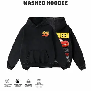 Retro Two Side Cars Washed Hoodie, Cars Movie T-Shirt, Mc queen and Mater Retro Vintage Unisex Oversized Anime Graphic Tee – Trendy Y2K Acid Gildan,Manga Game Movie Lover Gift For Fans Merch