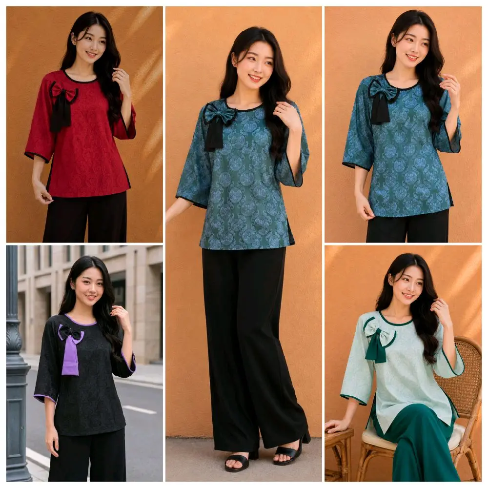 Set Đồ Bộ Áo Bà Ba B19 Vietnamese Size / Women's Temple  / Women Ao Ba Ba / Vietnamese Tradition Phap Phuc / Luna New Year