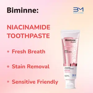 Biminne Whitening Niacinamide Toothpaste Probiotic sensitive teeth care sensitive teeth flouride free toothpaste effective formula zero fluoride