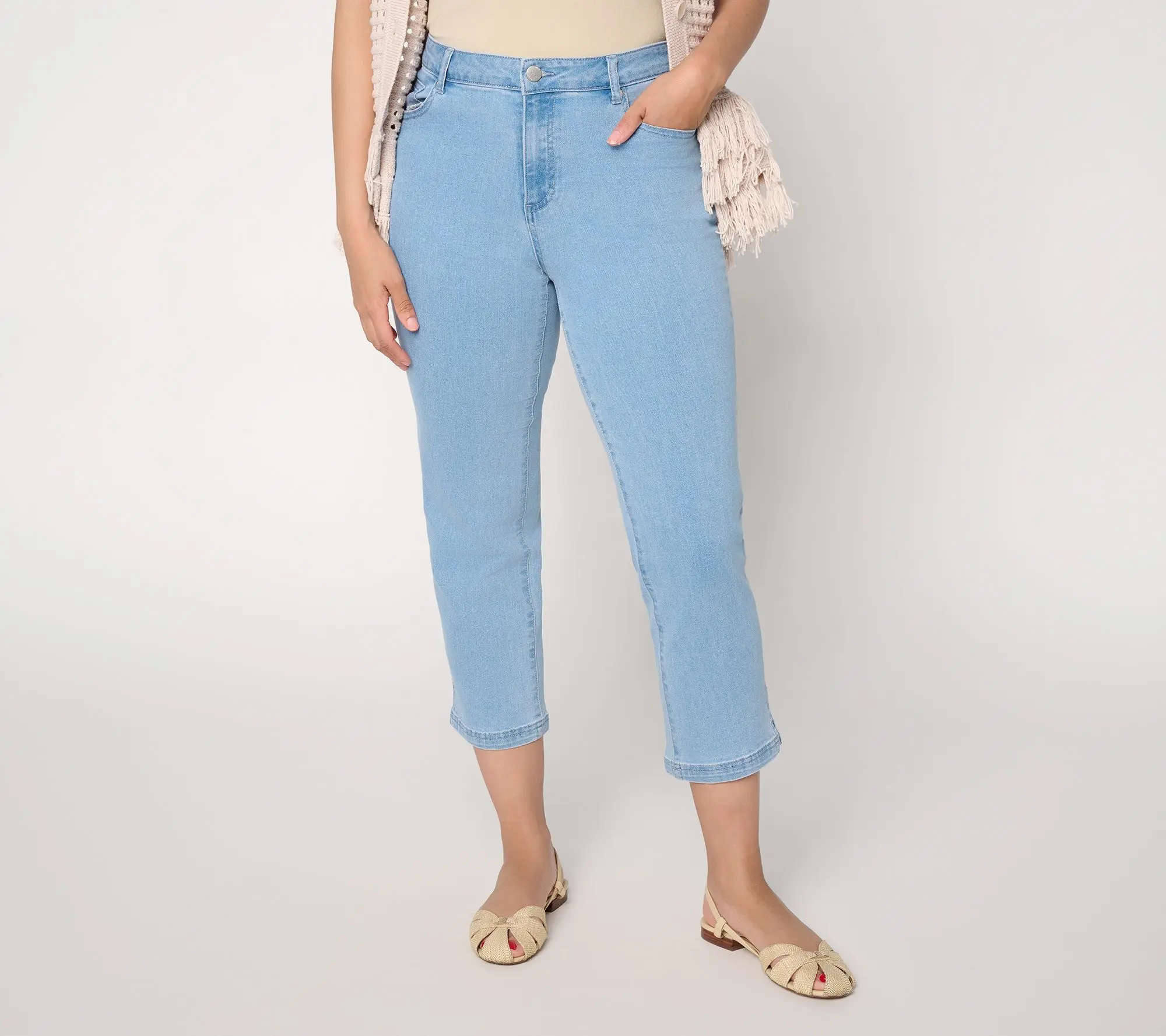 Dennis Basso Petite Riviera Stretch Crop Jean