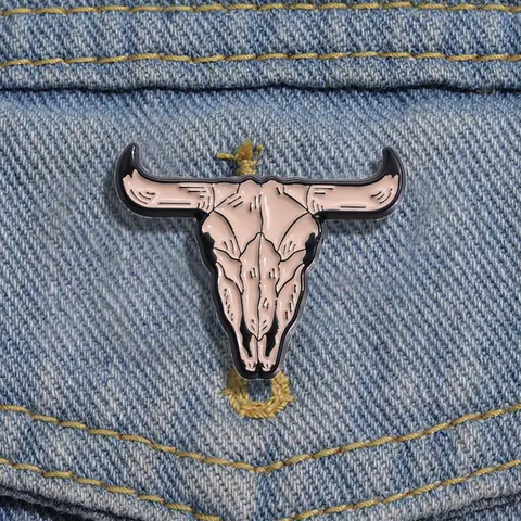 Fashion Animal Design Enameled Bull's Head Brooch Pin, Cute Fashion Alloy Badge for Daily Vacation Holiday Party Gift, Creative Gift,  Brooch Pin Badge Jewelry Accessories, Fashion Accessory