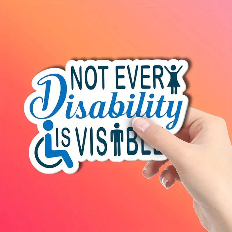 Not All Disabilities Are Visible Stickers, Disability and Pride Stickers, Disability History Stickers, Not All Disabilities Are Visible, Laptop Bumper Helmet Stickers, Positive Stickers, Stickers