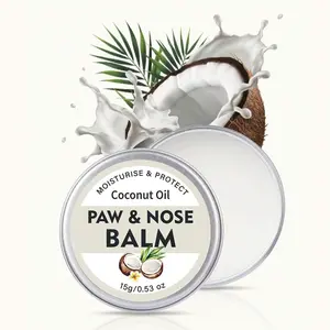 Coconut Oil Pet Paw & Nose Balm, 1 Count Natural Formula Moisturizing Pet Paw & Nose Care Balm, Pet Grooming Supplies