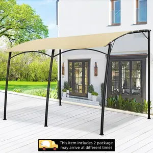 【2 packages arrived at different times】YODOLLA 13'x10' Awnings for Patio, Porch Canopy Awning for Decks, Wall Mounted Patio Exterior Shade Canopy