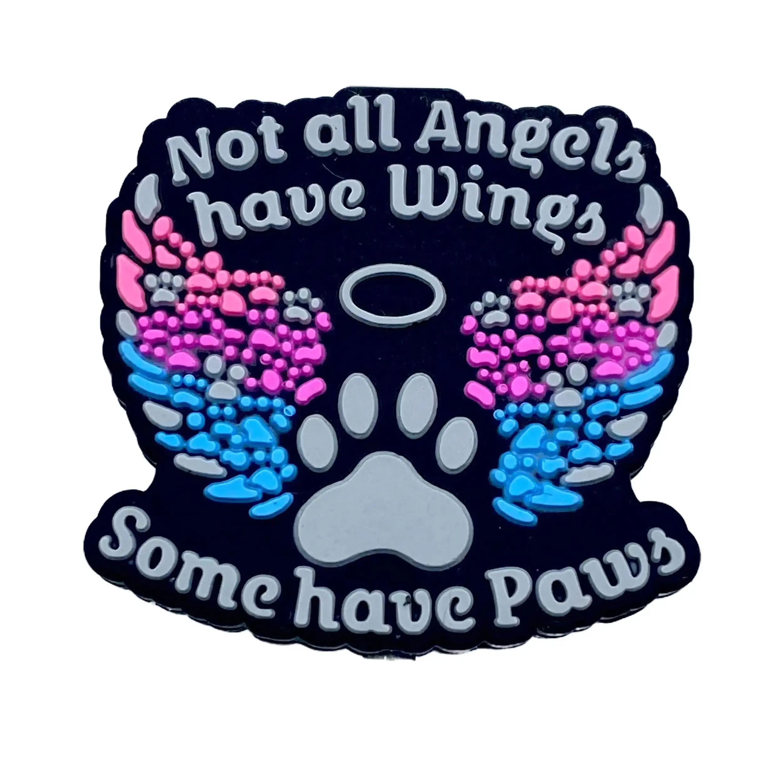1pc Not All Angels Have Wings, Some Have Paws Silicone Focal Beads | Paw Pet Craft DIY Beading Making
