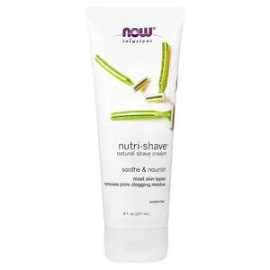NOW Foods Solutions, Nutri-Shave™, Natural Shave Cream, 8 fl oz (237 ml)