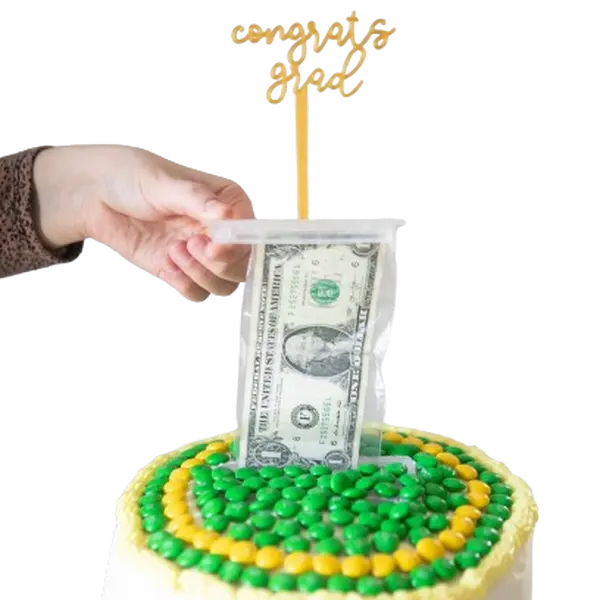 Money Cake Kit - Surprise Box™ With Congrats Grad Topper Gift