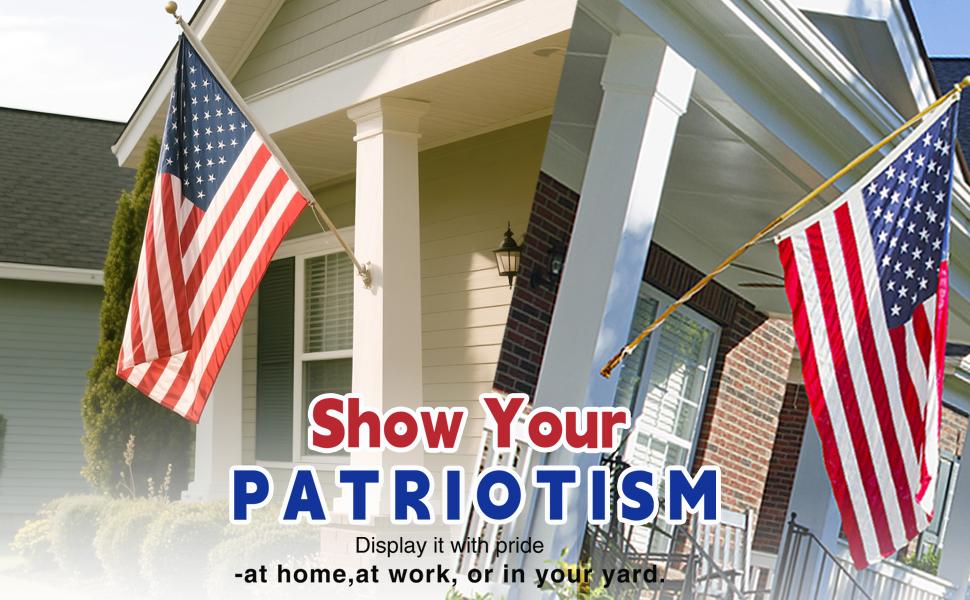 Mother Day Gift American Flags for Outside 3x5 FT- Heavy Duty US Flag USA Flag with Embroidered Stars, Sewn Stripes & Brass Grommets, Weather-Resistant, 4th of July Decorations