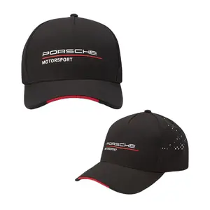 PORSCHE Black Hat, Motorsport Adjustable Snapback for Men and Women, One Size Fits Most