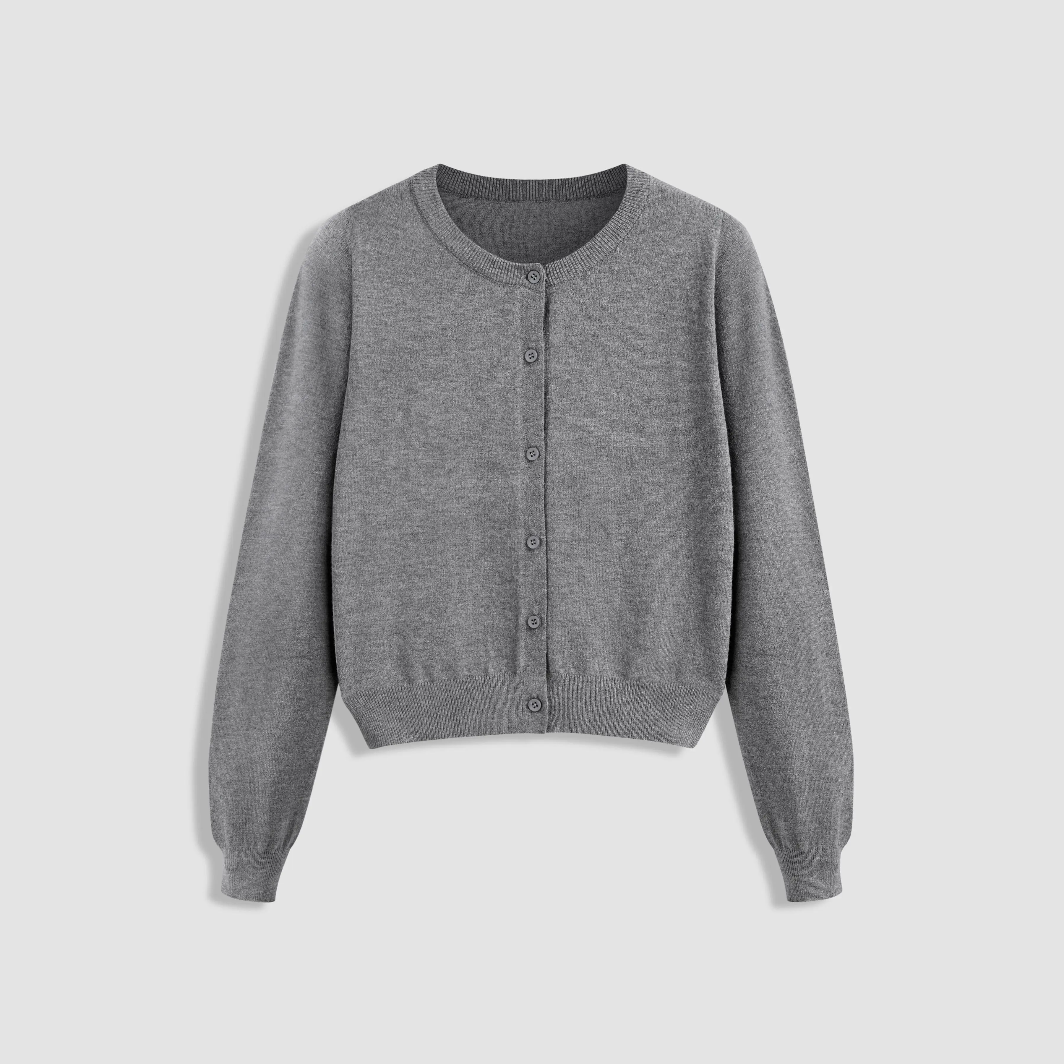 Cider [size 0-10] Knit Round Neckline Solid Button Cardigan