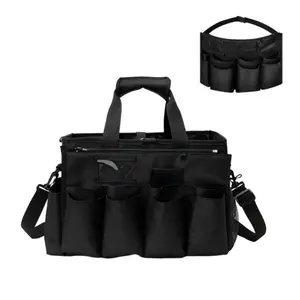 Multi-Pocket Cleaning Cart Bag with Adjustable Dividers, Detachable Waist Pack, Thickened Shoulder Strap, Waterproof Home Clean Car Care Organizer