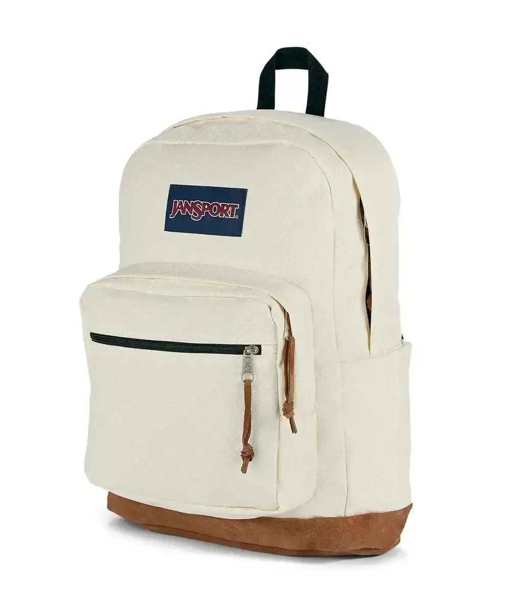 jansport big student backpack Classic Suede Bottom Letter Patch College Backpack Large Capacity 15 Inch Laptop Student Daypack With Side Water Bottle Pocket