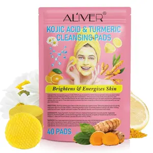 Tumeric Cleansing Pads , exfoliating face pads with vitamin B5 and Vitamin C , skin care product daily skincare