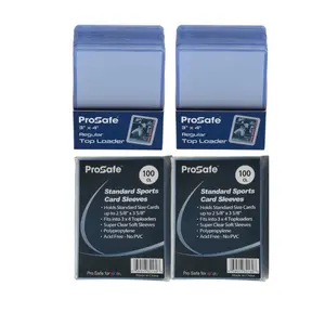 Pro Safe: (2) 25ct Standard Top Loaders & (2) 100ct Penny Sleeves (Bundle) 3x4"