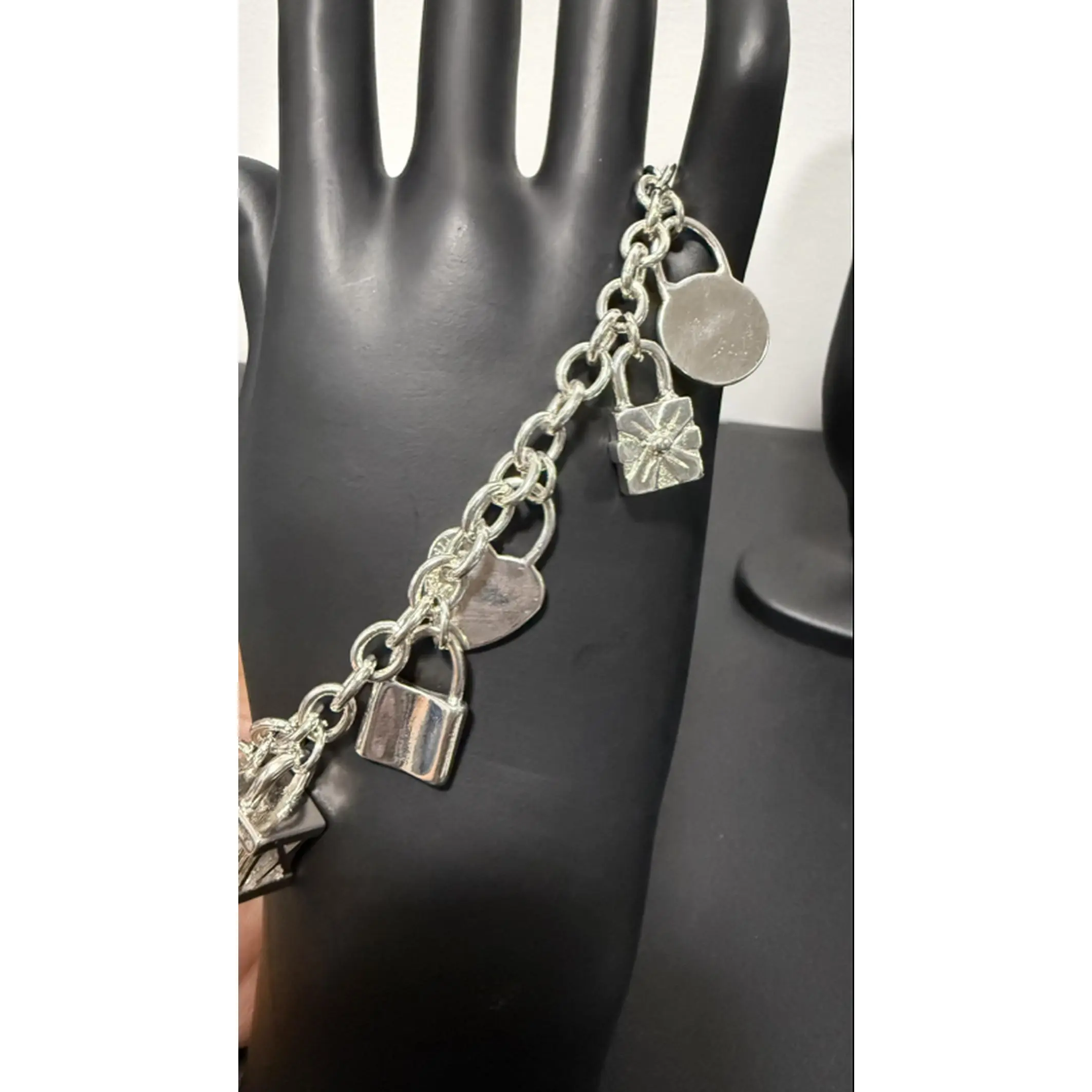 925 Italy Sterling Silver Mix Charm Bracelet