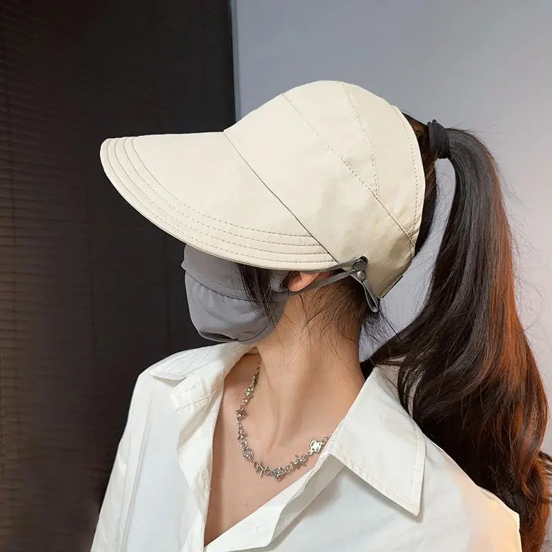 BIGWIG Unisex Polyester Outdoor Versatile Foldable Portable UV Protection Beach Hat - Quick-Dry, Breathable Hollow Top, Adjustable Ponytail-Friendly, Lightweight, Machine Wash, One Size, All Seasons Skin Guard for Golf