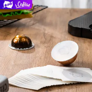 i Cafilas NVFS 200pcs/pack 58MM Sticker Aluminum Foil Lids Coffee Capsule SealCover For Nespresso Vertuo Vertuoline
