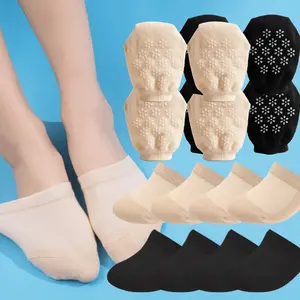 4 Pairs Women's Toe Socks for Mules, Half Socks for Women Toe Toppers Liner No Show Toe Covers