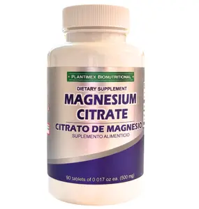 Plantimex Magnesium Citrate Capsules - 90 Capsules, Dietary Supplement for Wellness, Edible and Fitness Healthcare Vitamin Edible