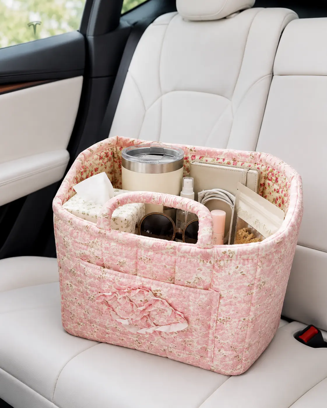 Woven Car Interior Storage Basket - Multi-Purpose Home Organizer for Clothing, Books, Work Supplies - Stylish, Functional, Space-Saving Daily Home Supply quilt bag, Home Supplies, Keeps Car Tidy