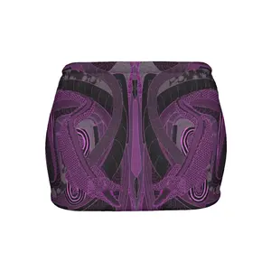 Alligator Gigers Never Heal Women's Slinky Micro Mini Skirt Fabric Smooth