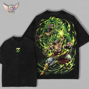 Retro BROLY Vintage DBallZ Unisex Oversize Anime Manga Acid Washed Merch Heavyweight Cotton T-shirt, Anime Merch, Gift For Anime Fan. Clothes Oversized Top Womenswear Classic Apparel Seamless Soft Streetwear Classic