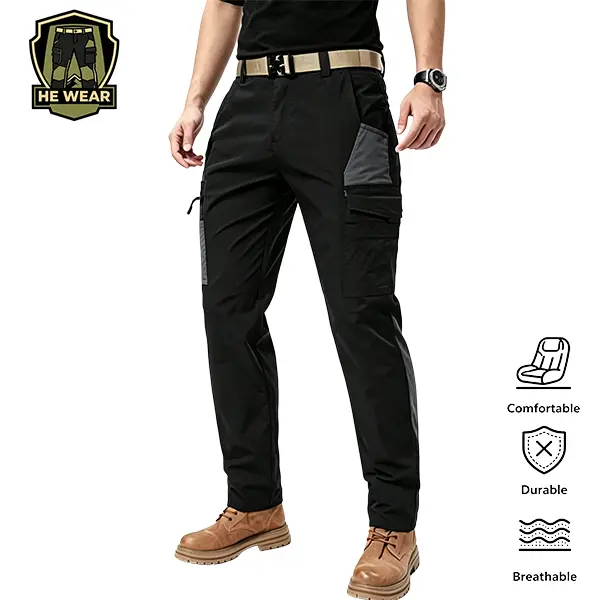 Men’s tactical cargo pants—stretchy, wear-resistant, lightweight hiking pants; waterproof, quick-drying, multi-pocket outdoor camping/hunting/travel work pants; a great gift for boyfriend or husband.