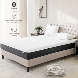 Gelsea Full Mattress,10 Inch Memory Foam Mattress in a Box,Green Tea Infused,Hypoallergenic Bamboo Charcoal,Made in USA