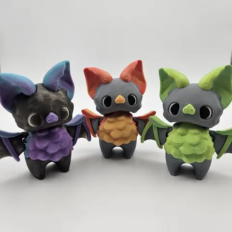 Halloween Pixie Bat | 3D Printed Articulating Figurine Great Gift and Desk Figure